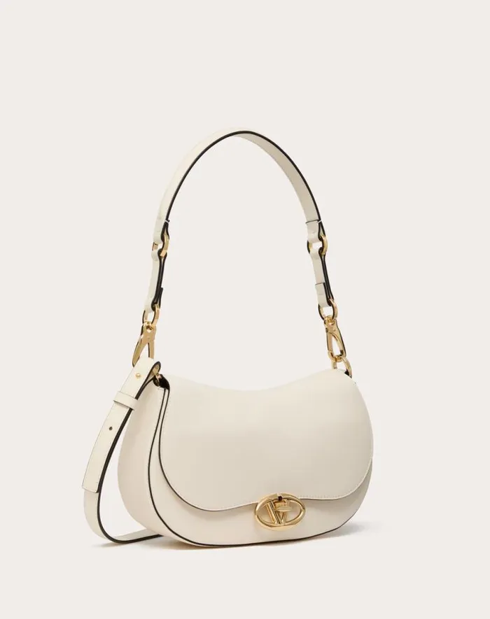 Valentino Shoulder Bags Woman Small Valentino Garavani Ohval Shoulder Bag In Nappa Calfskin For Woman In Black Black