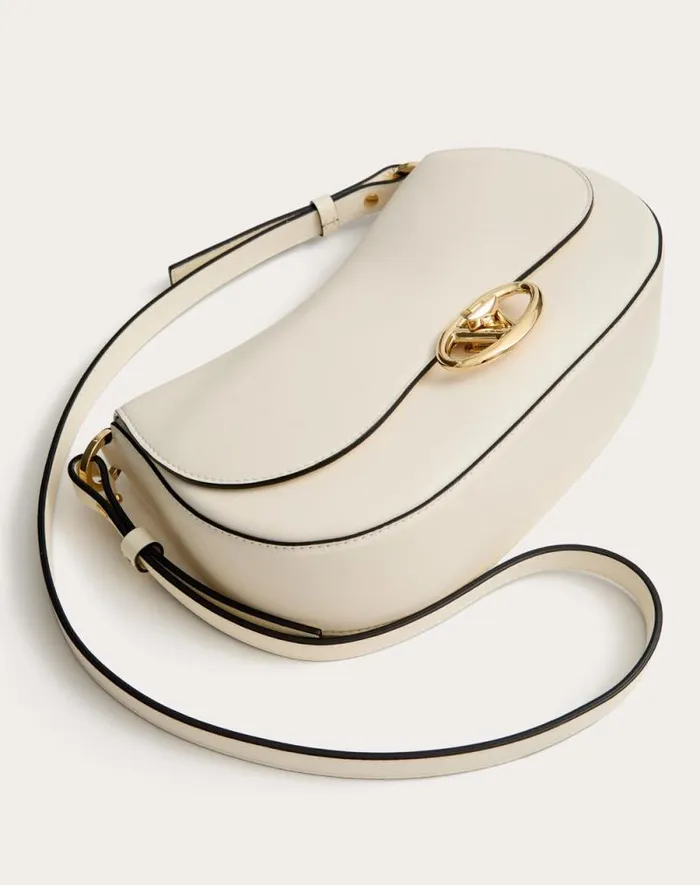 Valentino Shoulder Bags Woman Small Valentino Garavani Ohval Shoulder Bag In Nappa Calfskin For Woman In Black Black