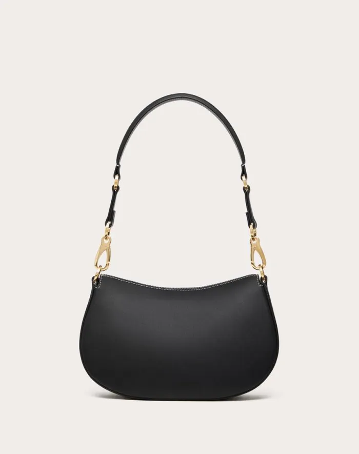 Valentino Shoulder Bags Woman Small Valentino Garavani Ohval Shoulder Bag In Nappa Calfskin For Woman In Black Black