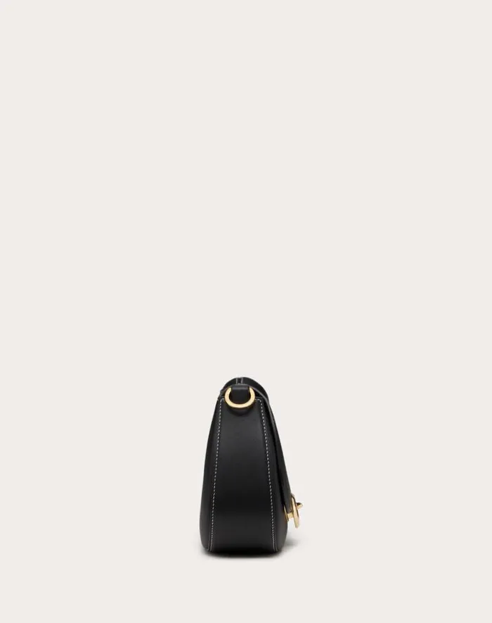 Valentino Shoulder Bags Woman Small Valentino Garavani Ohval Shoulder Bag In Nappa Calfskin For Woman In Black Black
