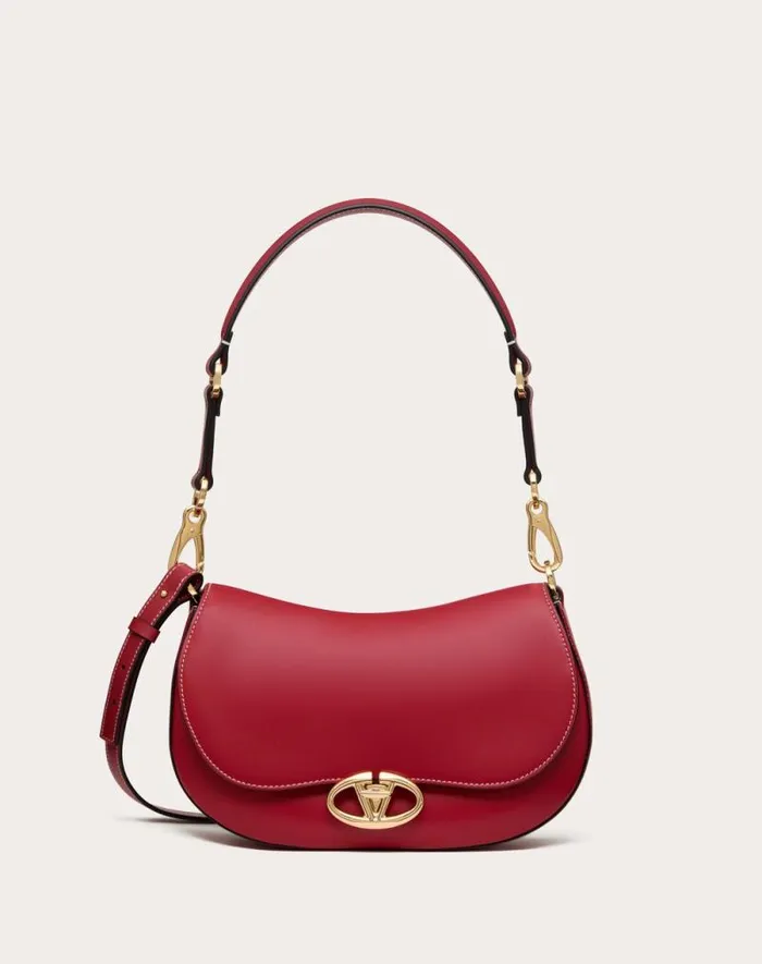 Valentino Shoulder Bags Woman Small Valentino Garavani Ohval Shoulder Bag In Nappa Calfskin For Woman In Black Black