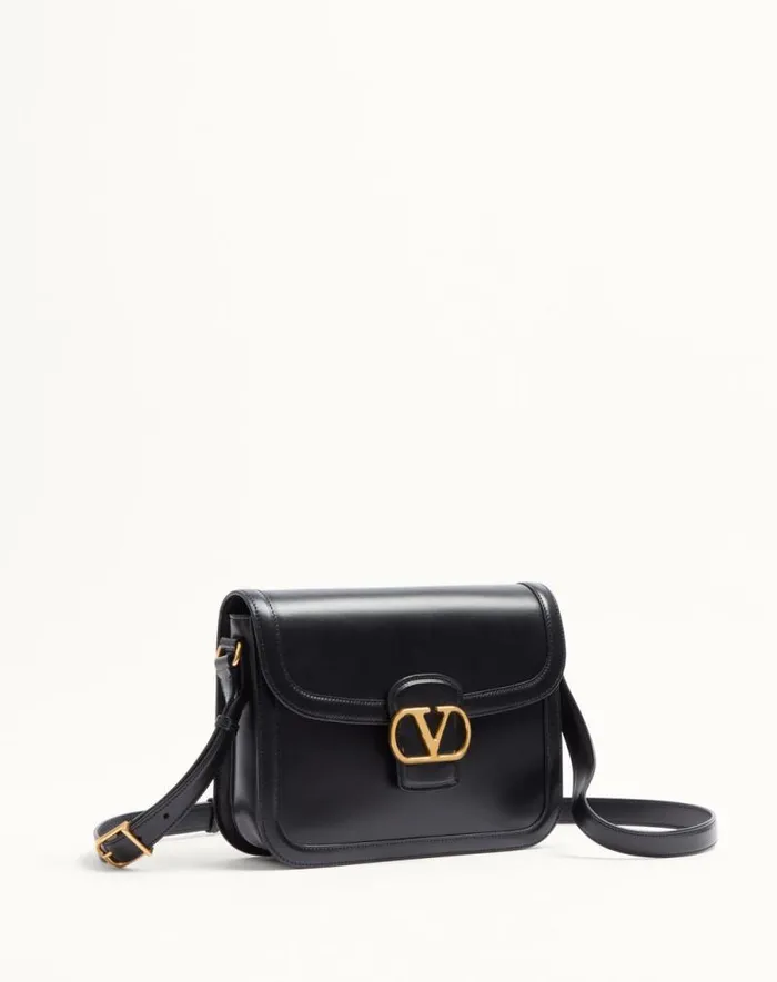 Valentino Shoulder Bags Woman Valentino Garavani 9to5 Smooth Calfskin Shoulder Bag For Woman In Black Black