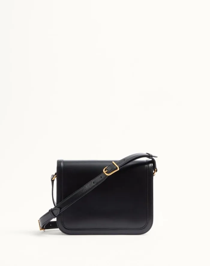 Valentino Shoulder Bags Woman Valentino Garavani 9to5 Smooth Calfskin Shoulder Bag For Woman In Black Black