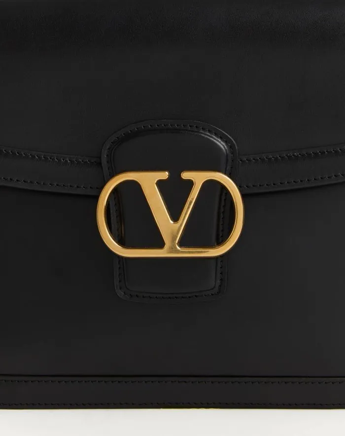 Valentino Shoulder Bags Woman Valentino Garavani 9to5 Smooth Calfskin Shoulder Bag For Woman In Black Black