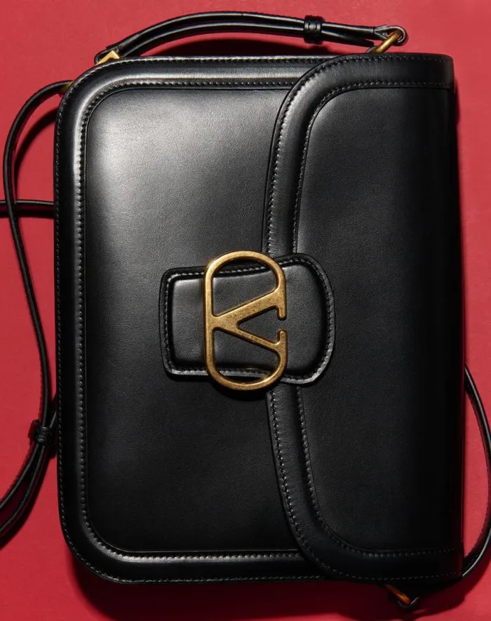 Valentino Shoulder Bags Woman Valentino Garavani 9to5 Smooth Calfskin Shoulder Bag For Woman In Black Black