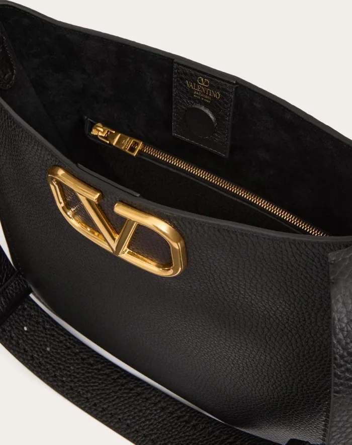 Valentino Shoulder Bags Woman Valentino Garavani Alltime Hobo Bag In Grainy Calfskin For Woman In Almond Almond Valentino Shoulder Bags Woman Valentino Garavani Alltime Hobo Bag In Grainy Calfskin For Woman In Almond Almond