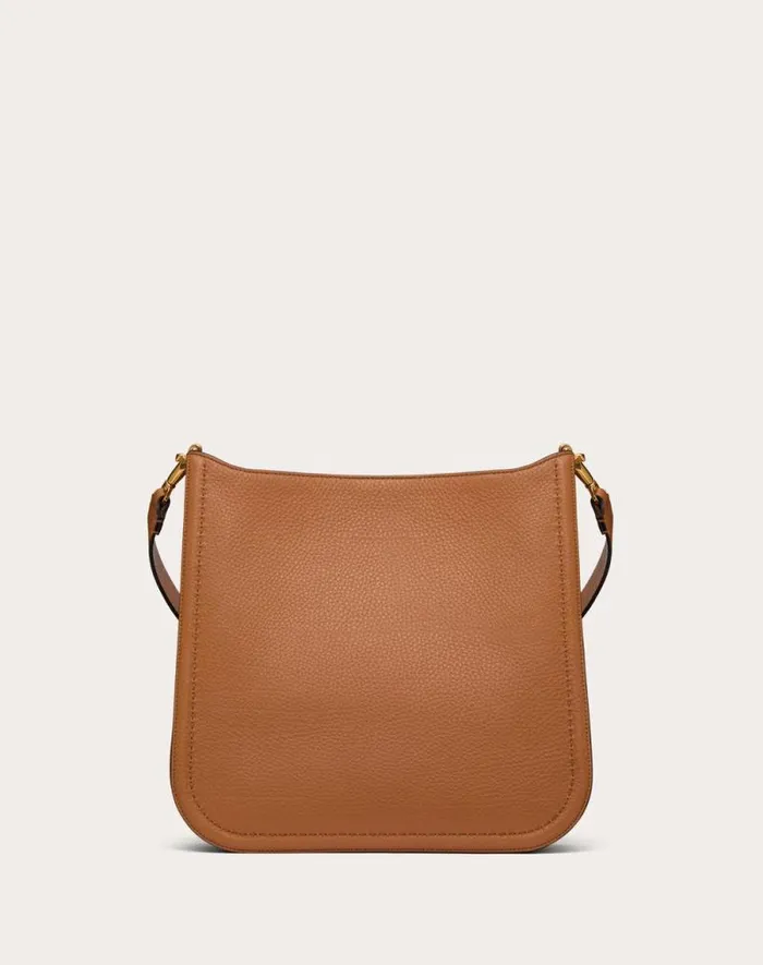 Valentino Shoulder Bags Woman Valentino Garavani Alltime Hobo Bag In Grainy Calfskin For Woman In Almond Almond Valentino Shoulder Bags Woman Valentino Garavani Alltime Hobo Bag In Grainy Calfskin For Woman In Almond Almond