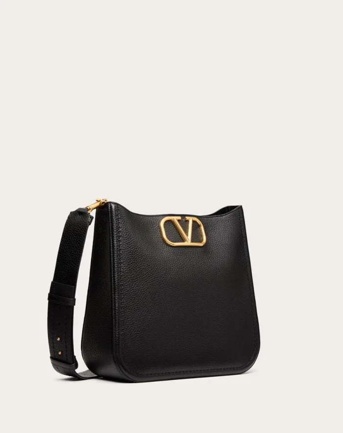 Valentino Shoulder Bags Woman Valentino Garavani Alltime Hobo Bag In Grainy Calfskin For Woman In Almond Almond Valentino Shoulder Bags Woman Valentino Garavani Alltime Hobo Bag In Grainy Calfskin For Woman In Almond Almond