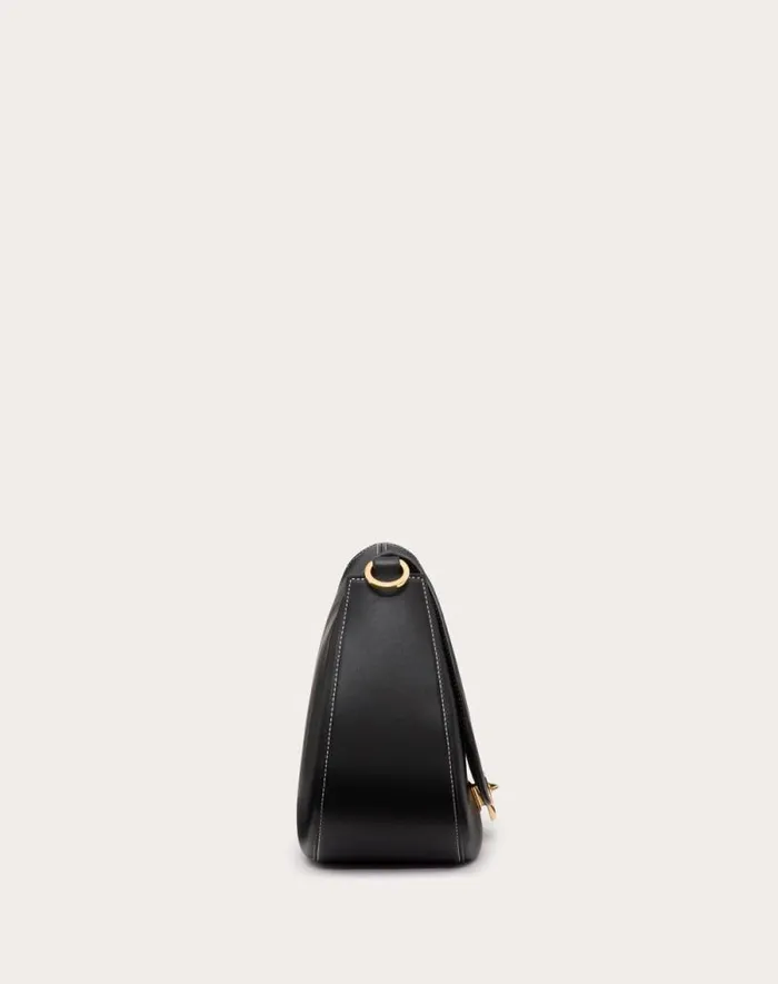 Valentino Shoulder Bags Woman Valentino Garavani Ohval Medium Shoulder Bag In Nappa Calfskin For Woman In Almond Almond Valentino Shoulder Bags Woman Valentino Garavani Ohval Medium Shoulder Bag In Nappa Calfskin For Woman In Almond Almond