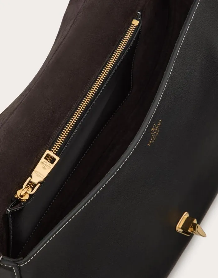 Valentino Shoulder Bags Woman Valentino Garavani Ohval Medium Shoulder Bag In Nappa Calfskin For Woman In Almond Almond Valentino Shoulder Bags Woman Valentino Garavani Ohval Medium Shoulder Bag In Nappa Calfskin For Woman In Almond Almond