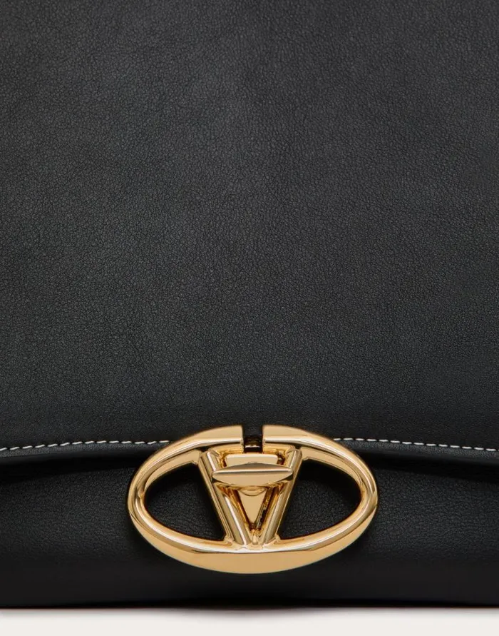 Valentino Shoulder Bags Woman Valentino Garavani Ohval Medium Shoulder Bag In Nappa Calfskin For Woman In Almond Almond Valentino Shoulder Bags Woman Valentino Garavani Ohval Medium Shoulder Bag In Nappa Calfskin For Woman In Almond Almond