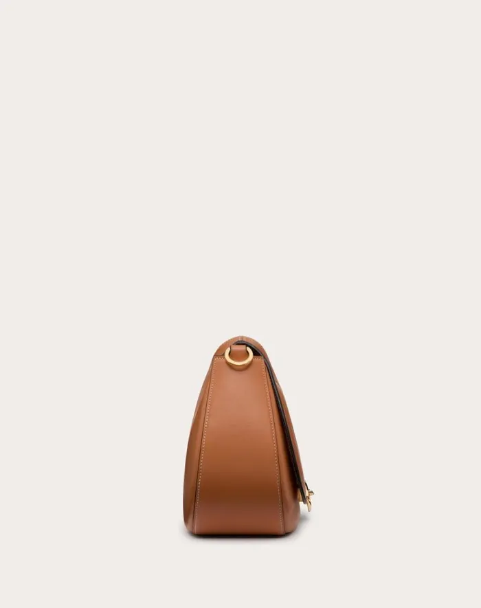 Valentino Shoulder Bags Woman Valentino Garavani Ohval Medium Shoulder Bag In Nappa Calfskin For Woman In Almond Almond Valentino Shoulder Bags Woman Valentino Garavani Ohval Medium Shoulder Bag In Nappa Calfskin For Woman In Almond Almond