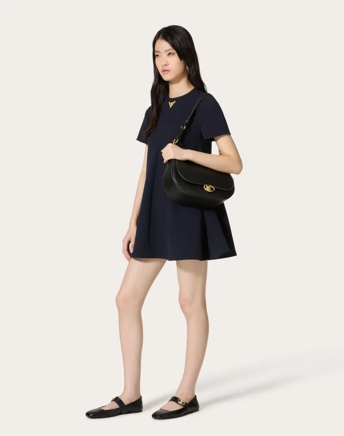 Valentino Shoulder Bags Woman Valentino Garavani Ohval Medium Shoulder Bag In Nappa Calfskin For Woman In Almond Almond Valentino Shoulder Bags Woman Valentino Garavani Ohval Medium Shoulder Bag In Nappa Calfskin For Woman In Almond Almond