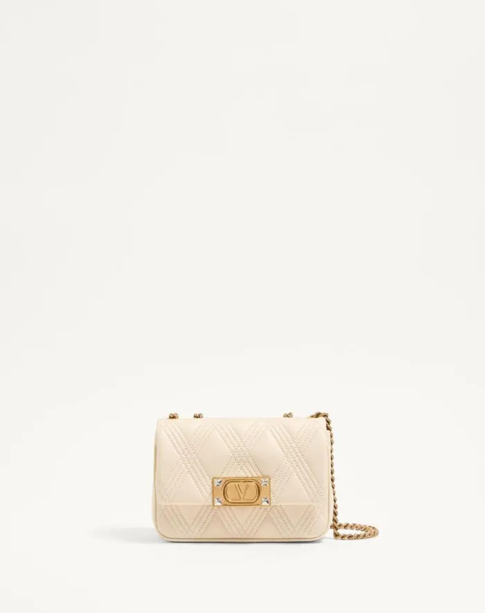 Valentino Shoulder Bags Woman Valentino Garavani Quiltie 67 Small Shoulder Bag In Quilted Nappa For Woman In Black Black