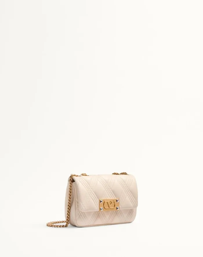 Valentino Shoulder Bags Woman Valentino Garavani Quiltie 67 Small Shoulder Bag In Quilted Nappa For Woman In Black Black
