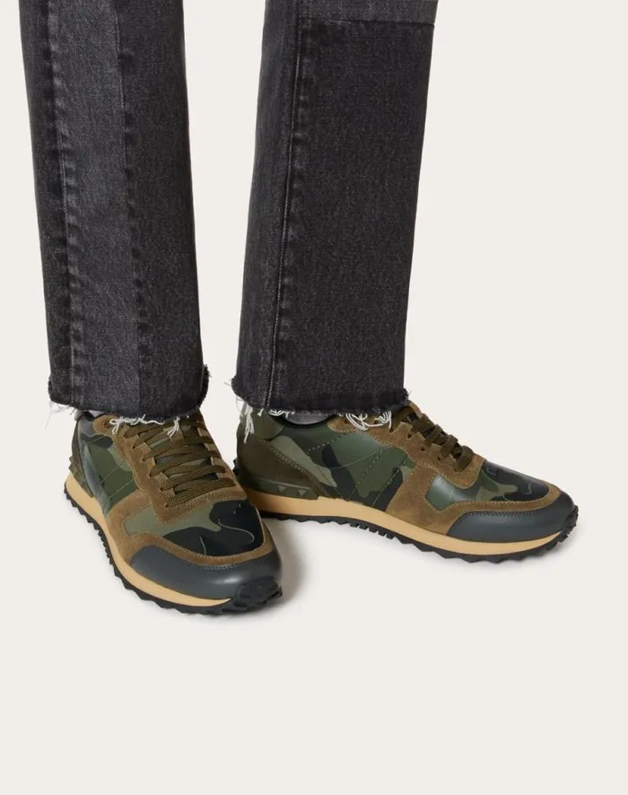 Valentino Sneakers Man Camouflage Rockrunner Sneaker For Man In Military Greenbrushwoodblackgreen Military Greenbrushwoodblackgreen Valentino Sneakers Man Camouflage Rockrunner Sneaker For Man In Military Greenbrushwoodblackgreen Military Greenbrushwoodblackgreen