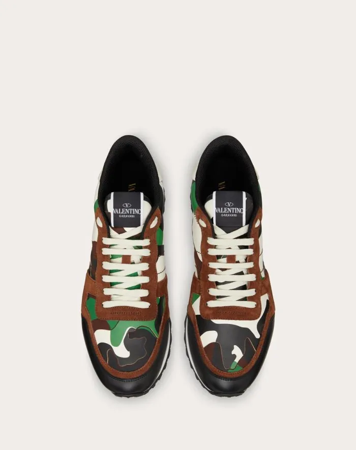Valentino Sneakers Man Camouflage Rockrunner Sneaker For Man In Military Greenbrushwoodblackgreen Military Greenbrushwoodblackgreen Valentino Sneakers Man Camouflage Rockrunner Sneaker For Man In Military Greenbrushwoodblackgreen Military Greenbrushwoodblackgreen