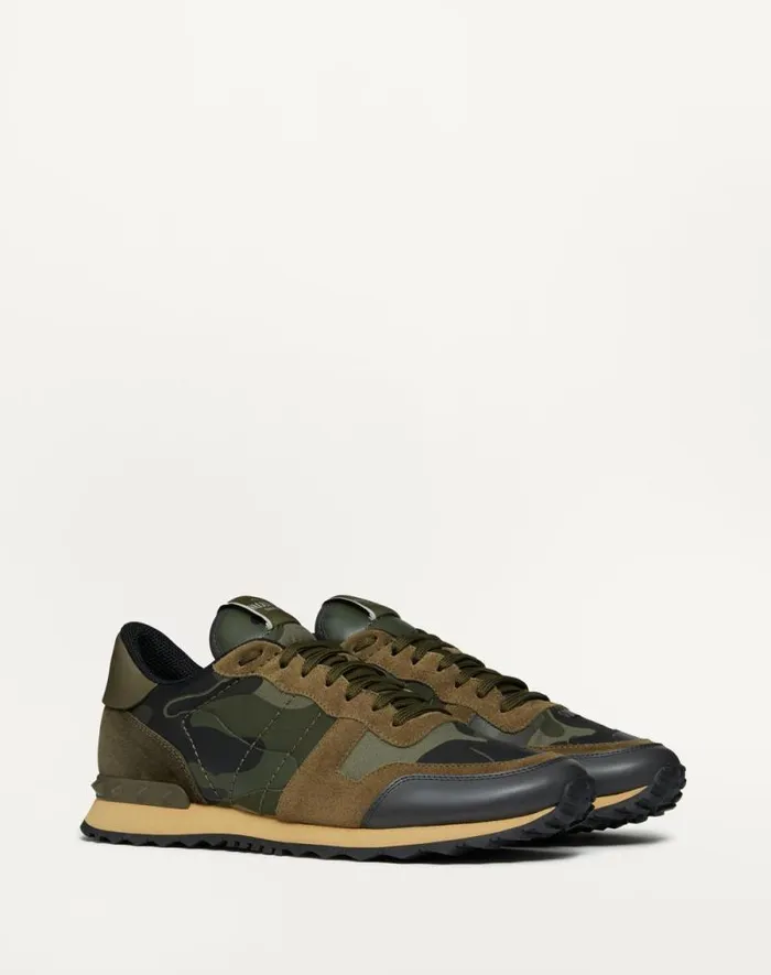 Valentino Sneakers Man Camouflage Rockrunner Sneaker For Man In Military Greenbrushwoodblackgreen Military Greenbrushwoodblackgreen Valentino Sneakers Man Camouflage Rockrunner Sneaker For Man In Military Greenbrushwoodblackgreen Military Greenbrushwoodblackgreen