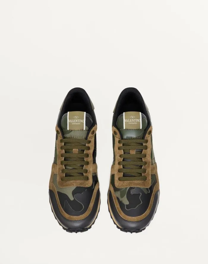 Valentino Sneakers Man Camouflage Rockrunner Sneaker For Man In Military Greenbrushwoodblackgreen Military Greenbrushwoodblackgreen Valentino Sneakers Man Camouflage Rockrunner Sneaker For Man In Military Greenbrushwoodblackgreen Military Greenbrushwoodblackgreen