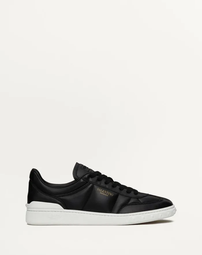 Valentino Sneakers Man Upvillage Low Top Nappa Leather Sneaker For Man In Black Black Valentino Sneakers Man Upvillage Low Top Nappa Leather Sneaker For Man In Black Black