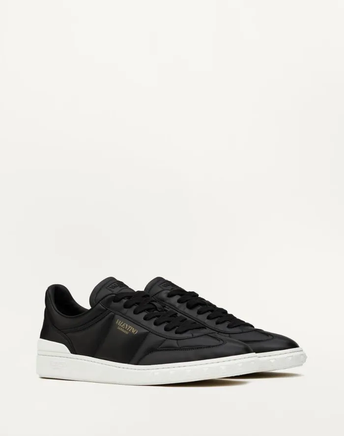 Valentino Sneakers Man Upvillage Low Top Nappa Leather Sneaker For Man In Black Black Valentino Sneakers Man Upvillage Low Top Nappa Leather Sneaker For Man In Black Black