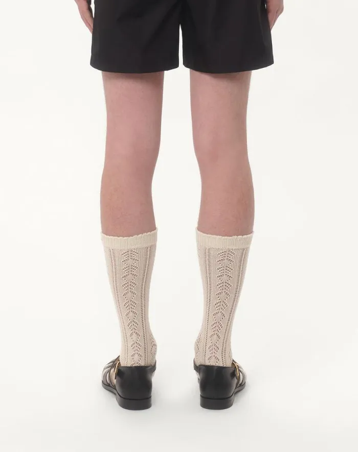 Valentino Soft Accessories Man Perforated Cotton Socks With Vlogo For Man In White White Valentino Soft Accessories Man Perforated Cotton Socks With Vlogo For Man In White White