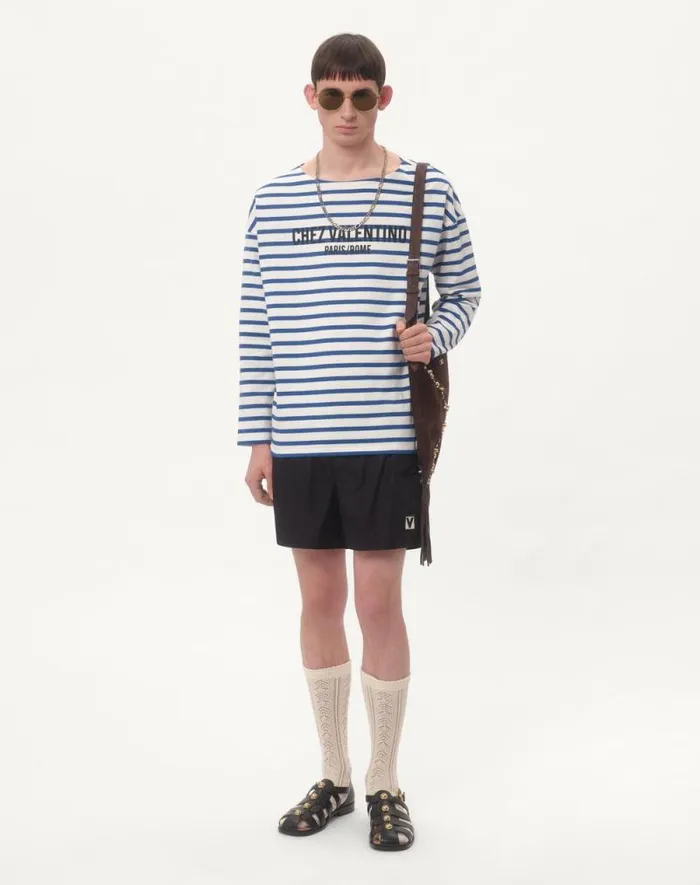 Valentino Soft Accessories Man Perforated Cotton Socks With Vlogo For Man In White White Valentino Soft Accessories Man Perforated Cotton Socks With Vlogo For Man In White White