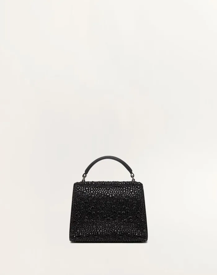 Valentino Top Handle Bags Woman Mini Vsling Handbag With Sparkling Embroidery For Woman In Jet Jet Valentino Top Handle Bags Woman Mini Vsling Handbag With Sparkling Embroidery For Woman In Jet Jet