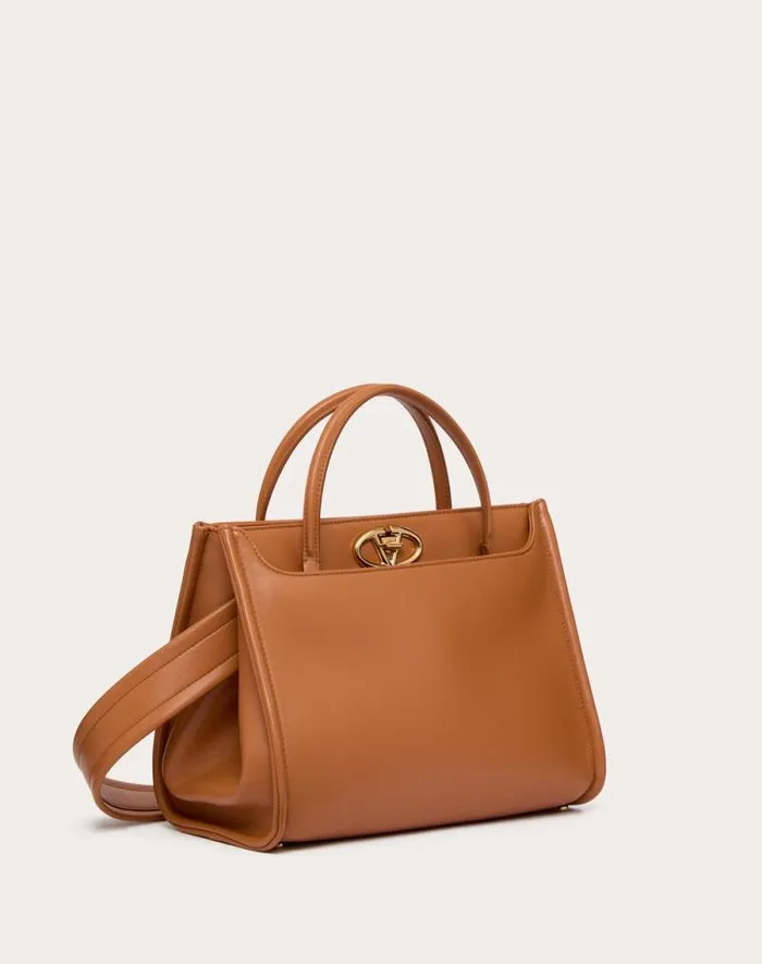 Valentino Top Handle Bags Woman Vlogo Locker Small Calfskin Handbag For Woman In Black Black Valentino Top Handle Bags Woman Vlogo Locker Small Calfskin Handbag For Woman In Black Black