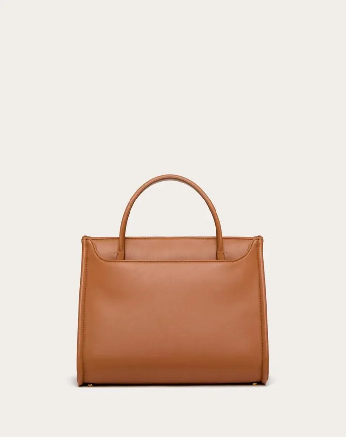 Valentino Top Handle Bags Woman Vlogo Locker Small Calfskin Handbag For Woman In Black Black Valentino Top Handle Bags Woman Vlogo Locker Small Calfskin Handbag For Woman In Black Black