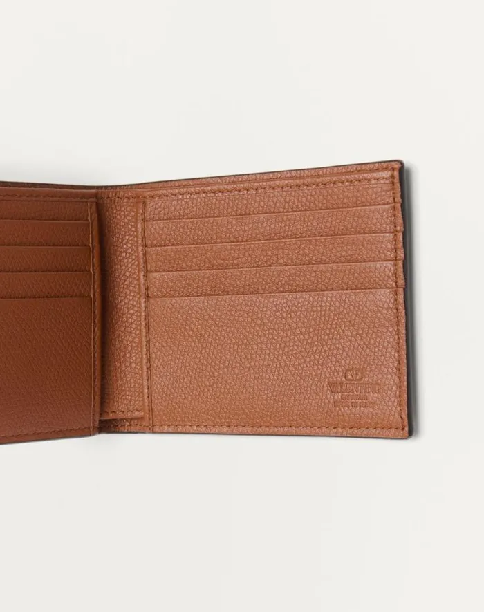 Valentino Wallets And Small Leather Goods Man Vlogo Signature Grainy Calfskin Wallet For Man In Saddle Brown Saddle Brown Valentino Wallets And Small Leather Goods Man Vlogo Signature Grainy Calfskin Wallet For Man In Saddle Brown Saddle Brown