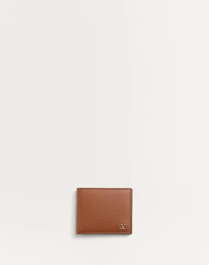 Valentino Wallets And Small Leather Goods Man Vlogo Signature Grainy Calfskin Wallet For Man In Saddle Brown Saddle Brown Valentino Wallets And Small Leather Goods Man Vlogo Signature Grainy Calfskin Wallet For Man In Saddle Brown Saddle Brown