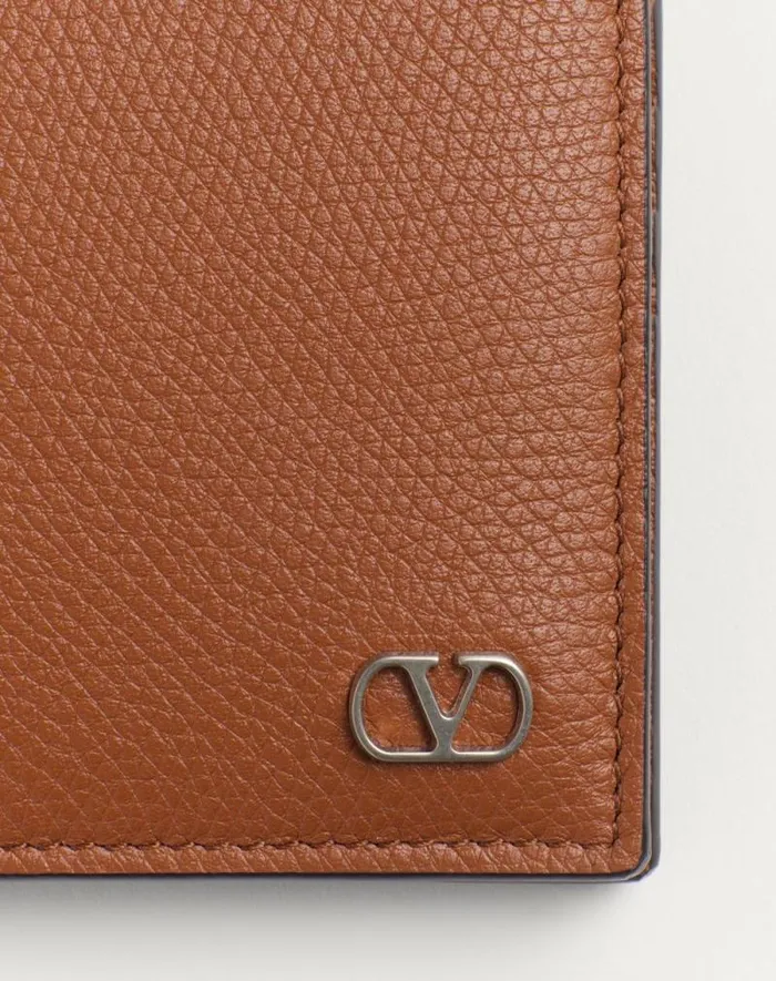 Valentino Wallets And Small Leather Goods Man Vlogo Signature Grainy Calfskin Wallet For Man In Saddle Brown Saddle Brown Valentino Wallets And Small Leather Goods Man Vlogo Signature Grainy Calfskin Wallet For Man In Saddle Brown Saddle Brown