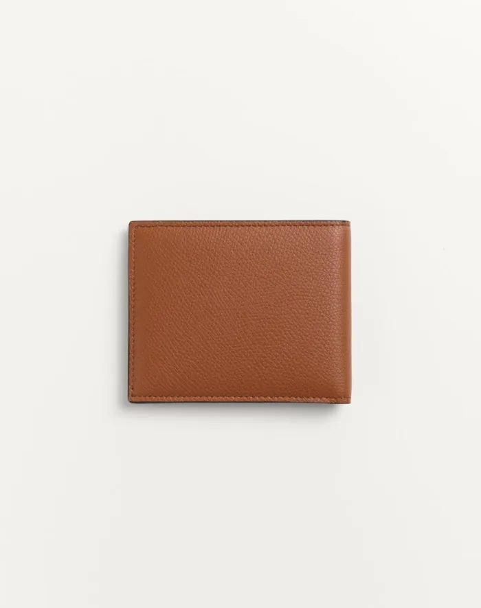 Valentino Wallets And Small Leather Goods Man Vlogo Signature Grainy Calfskin Wallet For Man In Saddle Brown Saddle Brown Valentino Wallets And Small Leather Goods Man Vlogo Signature Grainy Calfskin Wallet For Man In Saddle Brown Saddle Brown