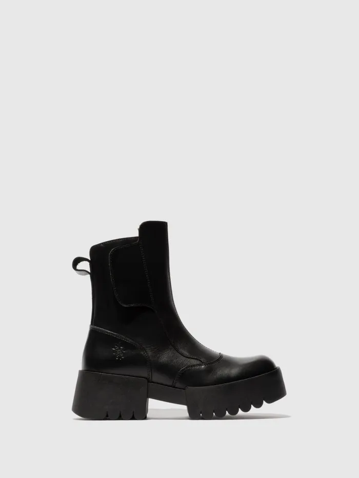 Velcro Ankle Boots EGLI124FLY BLACK Women Fly London Ankle Boots