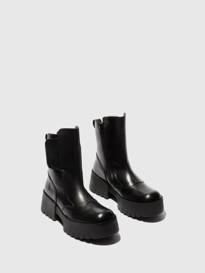 Velcro Ankle Boots EGLI124FLY BLACK Women Fly London Ankle Boots