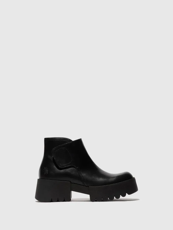 Velcro Ankle Boots ENDO006FLY BLACK Women Fly London Ankle Boots