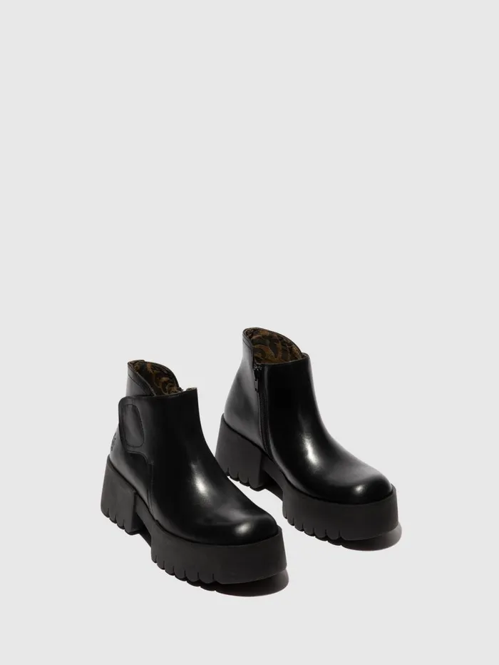 Velcro Ankle Boots ENDO006FLY BLACK Women Fly London Ankle Boots