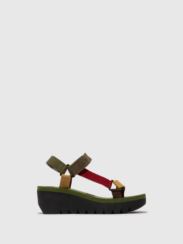 Velcro Sandals YEFA726FLY MILITARYMULTICOLORARMY GREEN Women Fly London Sandals Velcro Sandals YEFA726FLY MILITARYMULTICOLORARMY GREEN Women Fly London Sandals
