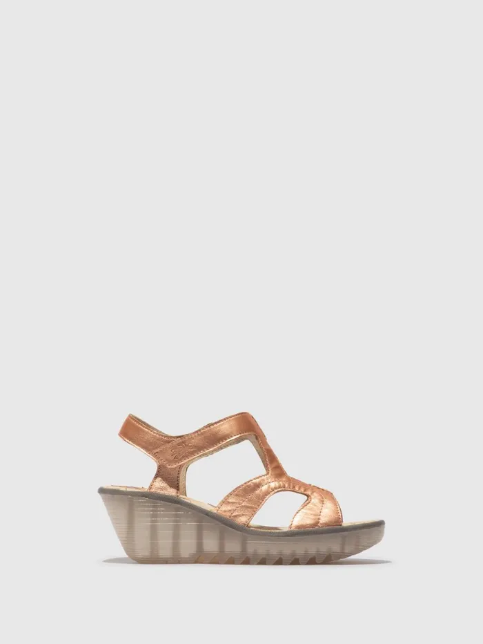 Velcro Sandals YOTU472FLY BLUSH GOLD Women Fly London Sandals
