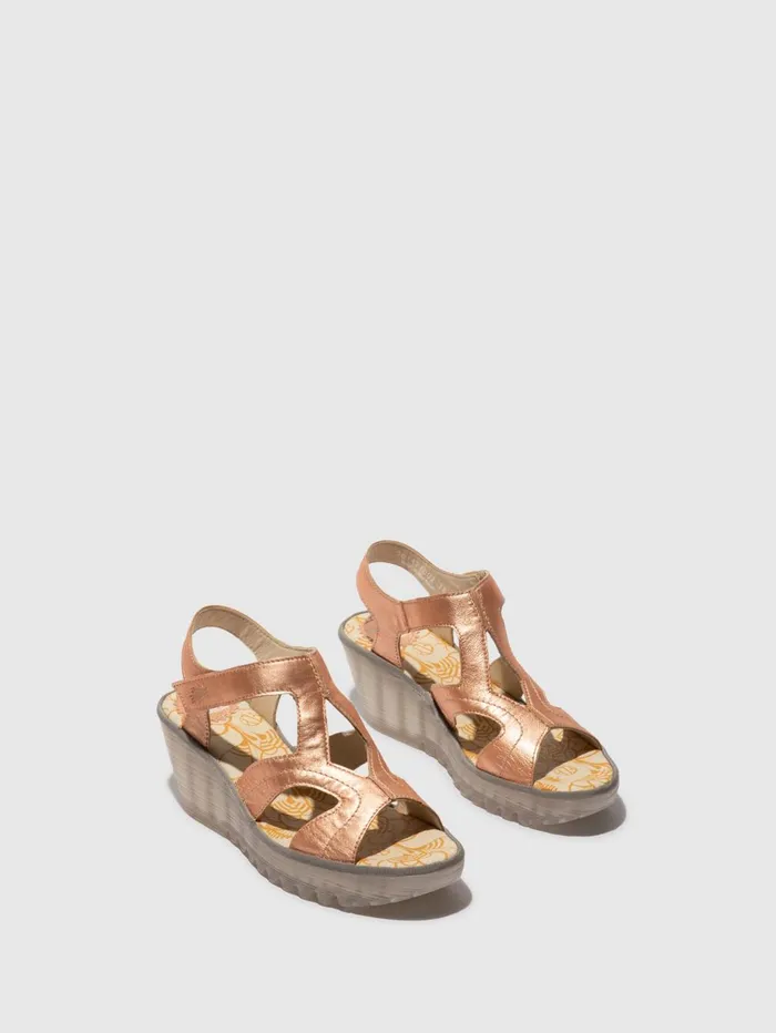 Velcro Sandals YOTU472FLY BLUSH GOLD Women Fly London Sandals