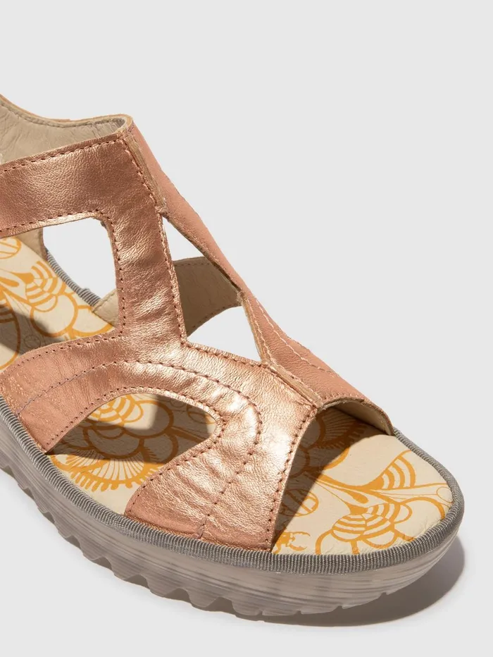 Velcro Sandals YOTU472FLY BLUSH GOLD Women Fly London Sandals