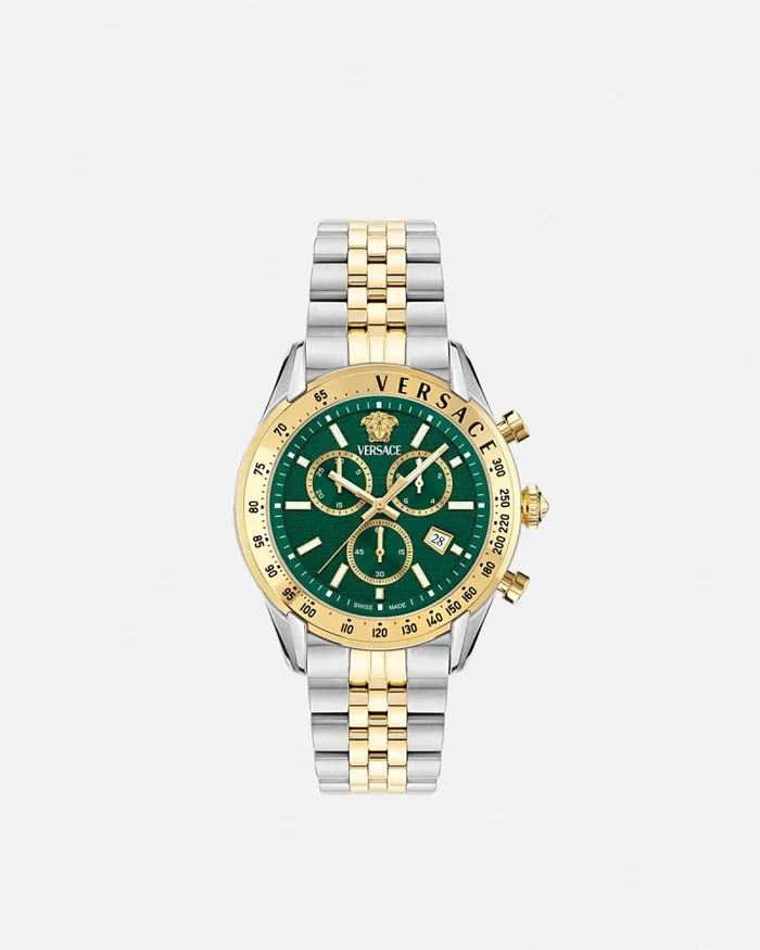 Versace Chrono Master Watch Greengold Men Versace Watches