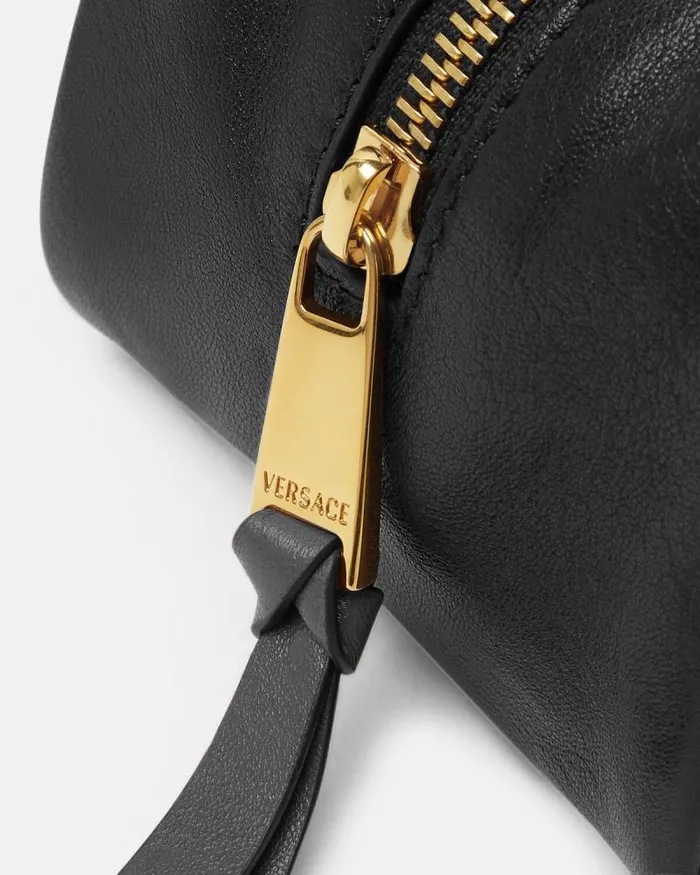 Versace Tag Bowling Shoulder Bag Blackgold WomenMen Versace Versace Tag