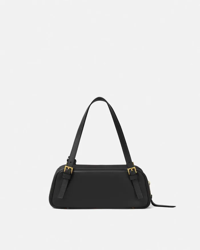 Versace Tag Bowling Shoulder Bag Blackgold WomenMen Versace Versace Tag