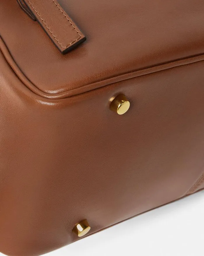 Versace Tag Bowling Shoulder Bag Brown WomenMen Versace Shoulder and Crossbody
