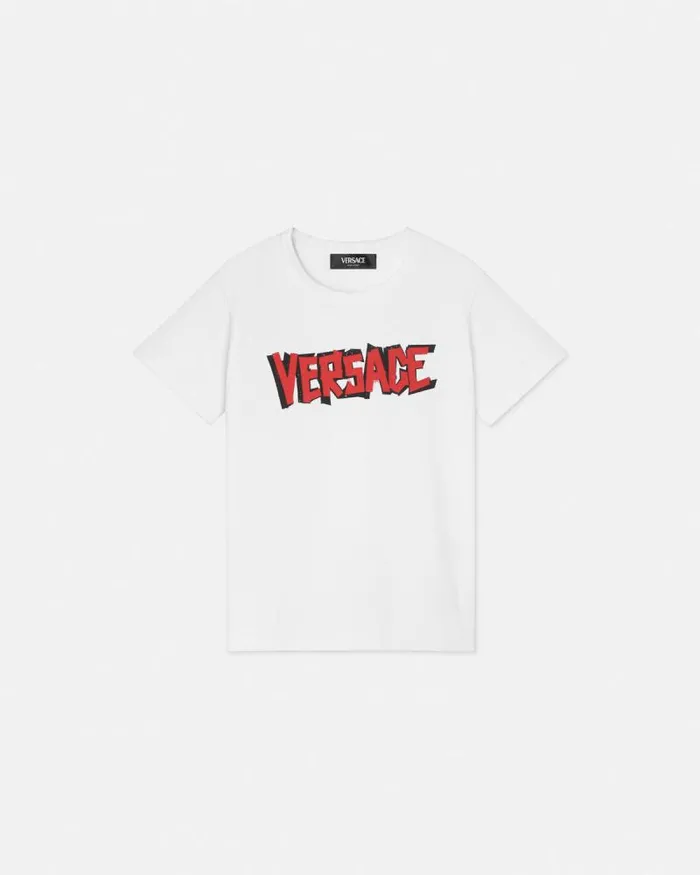 Versace World Tour Kids TShirt White Children Versace Clothing