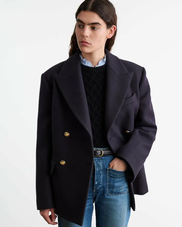 VIANNEY COAT Dark Navy Women Nili Lotan Jackets and Blazers