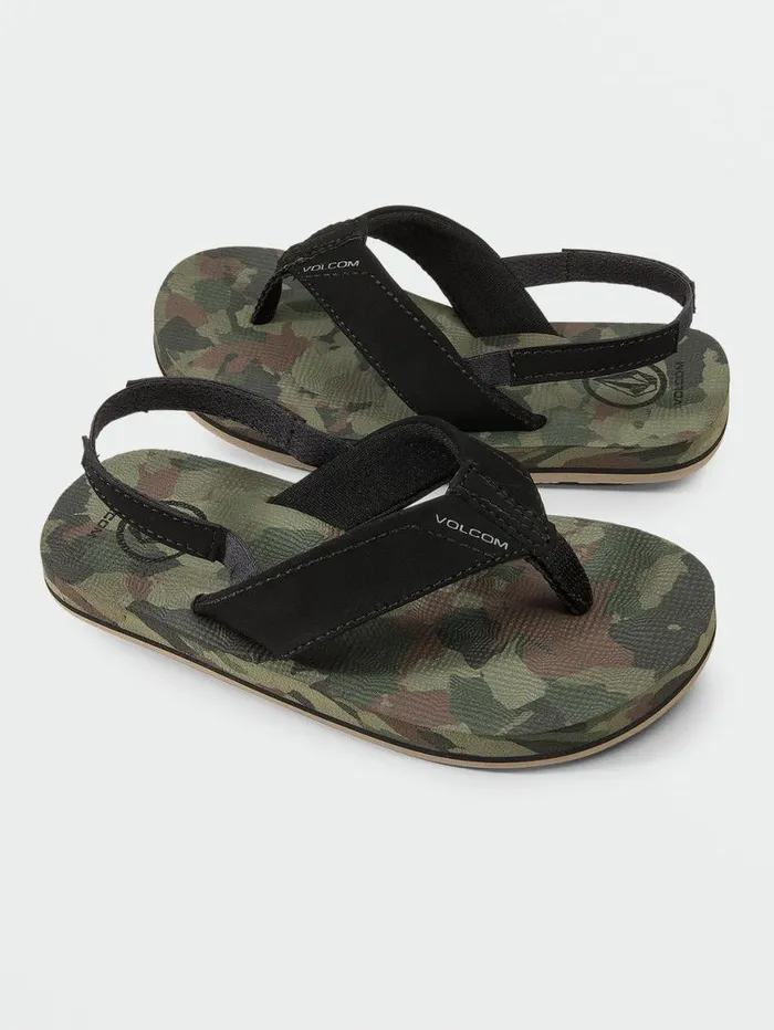 Victor Little Youth Sandals 8211 Dark Camo Kids Volcom Sandals