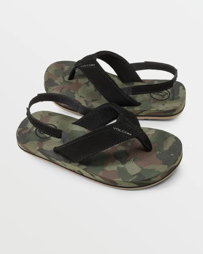 Victor Little Youth Sandals 8211 Dark Camo Kids Volcom Sandals